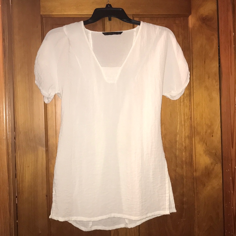 White Zara tunic top